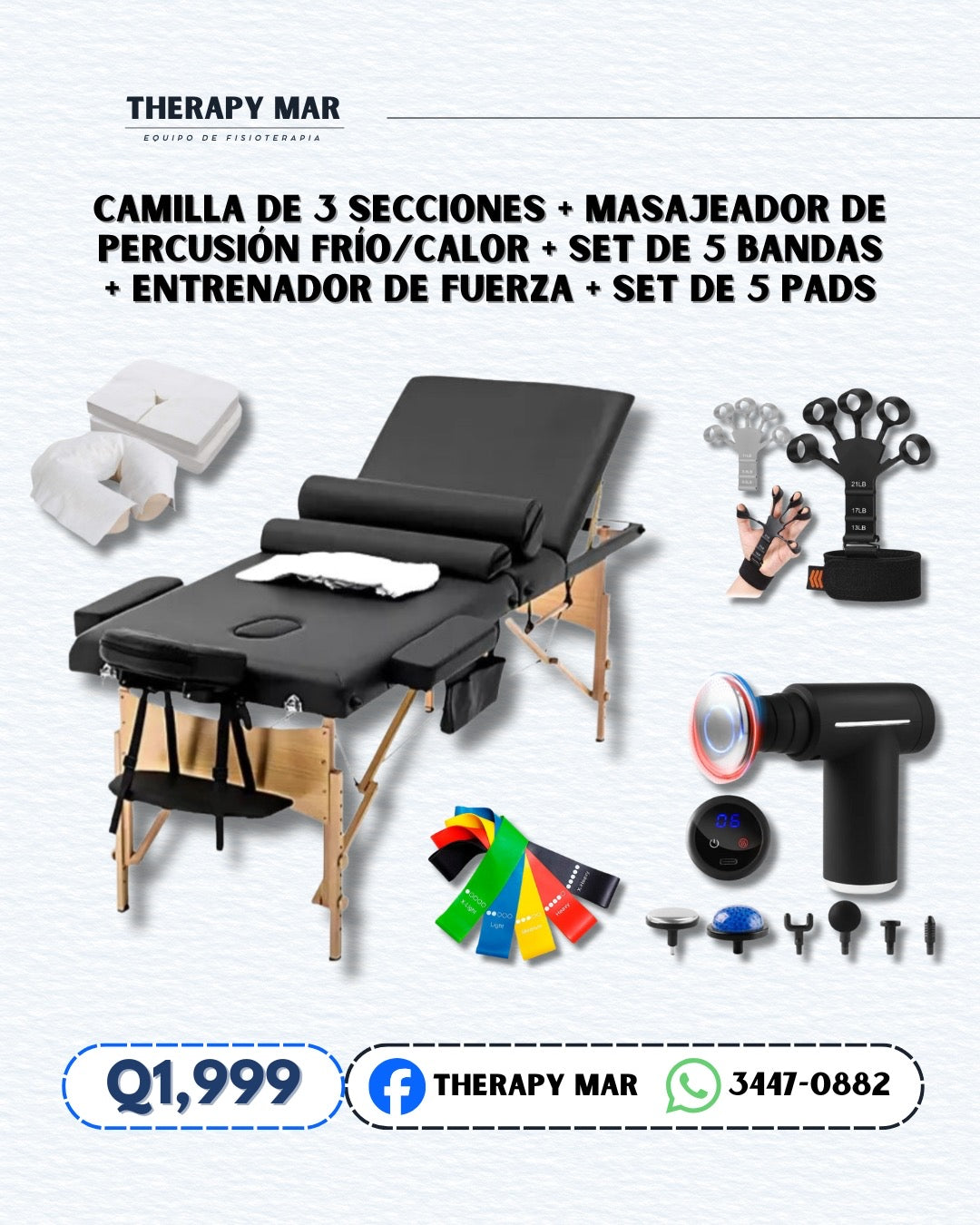 Camilla de 3 secciones