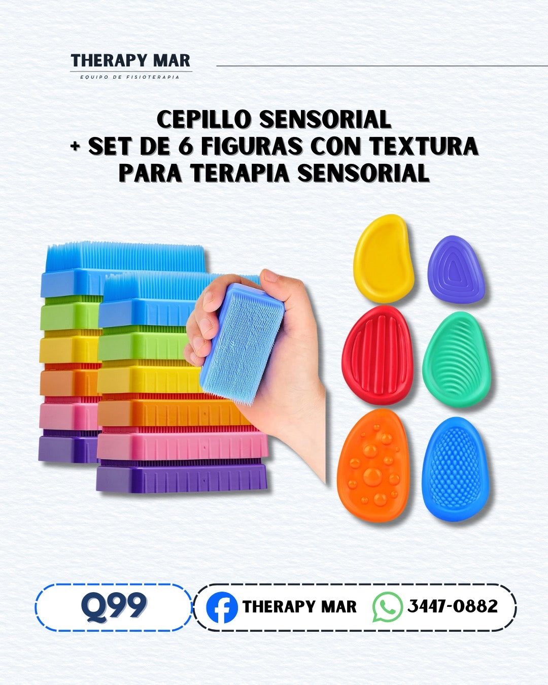 Cepillo sensorial + figuras sensoriales