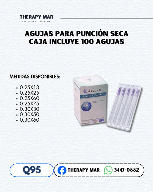 Agujas para punción seca (caja de 100 agujas)