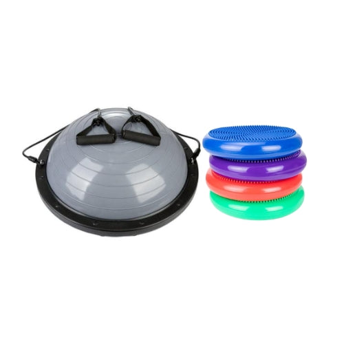 Bosu 60 cms + bandas laterales + disco de equilibrio