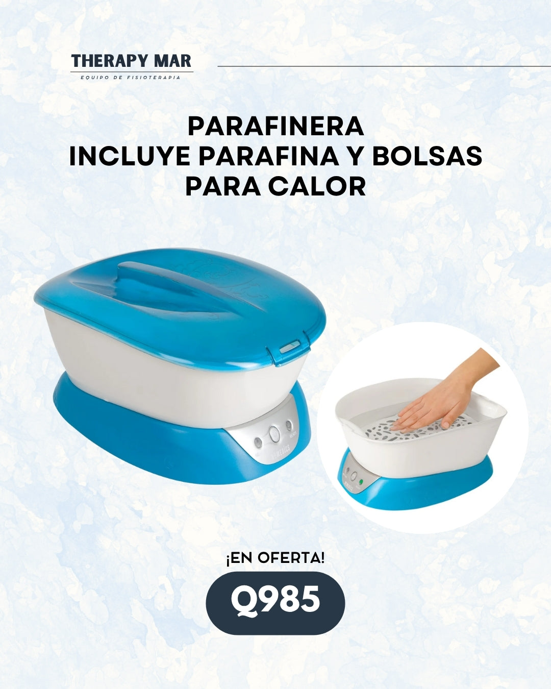 Parafinera (incluye parafina y bolsas de calor)