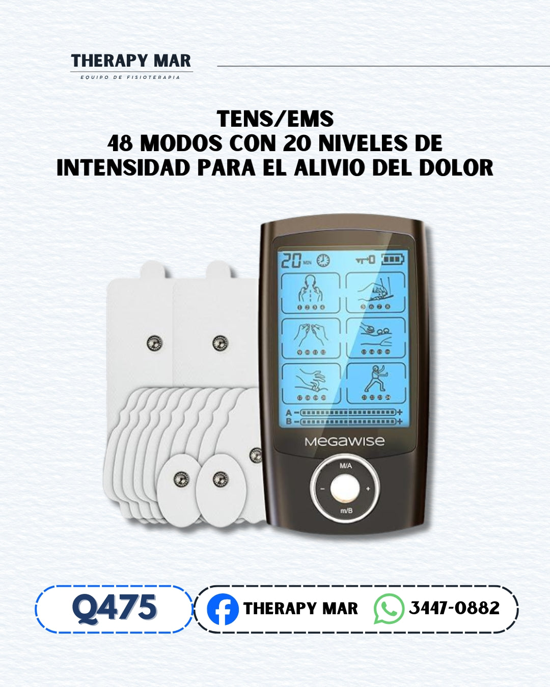 Electroestimulador tens y ems