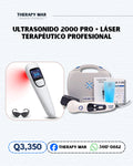 Láser terapéutico profesional + ultrasonido 2000 pro + maleta de transporte