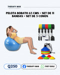 Pelota bobath + bandas + conos