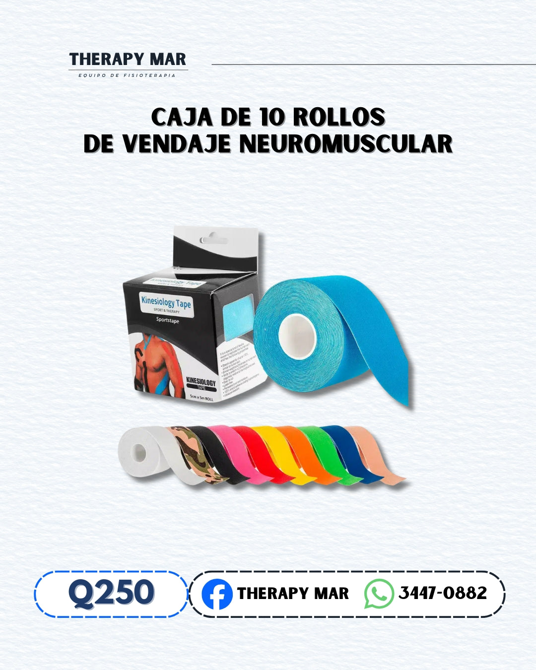 Vendaje neuromuscular (caja de 10 rollos)