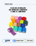 Vendaje cohesivo (caja de 24 rollos)