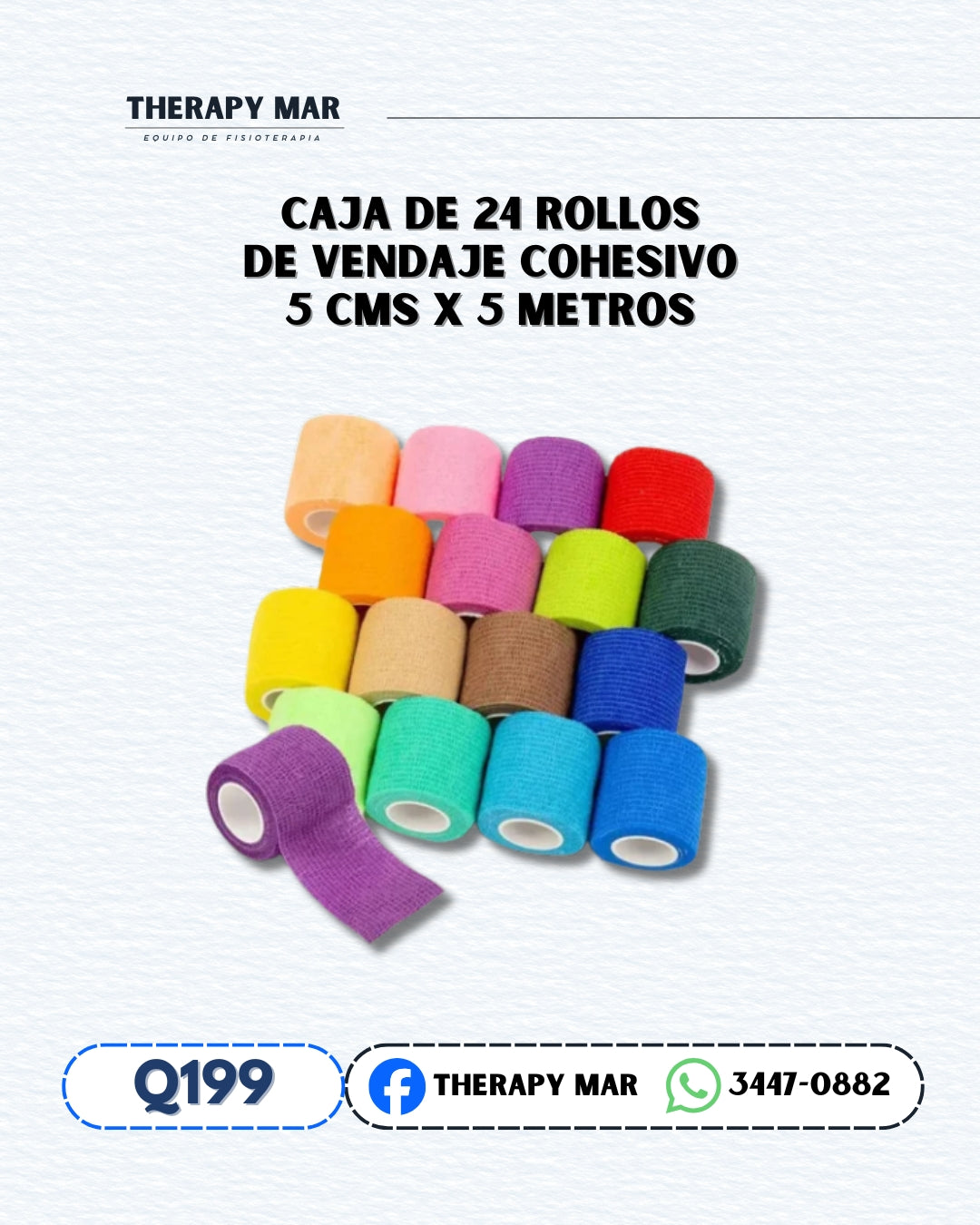 Vendaje cohesivo (caja de 24 rollos)