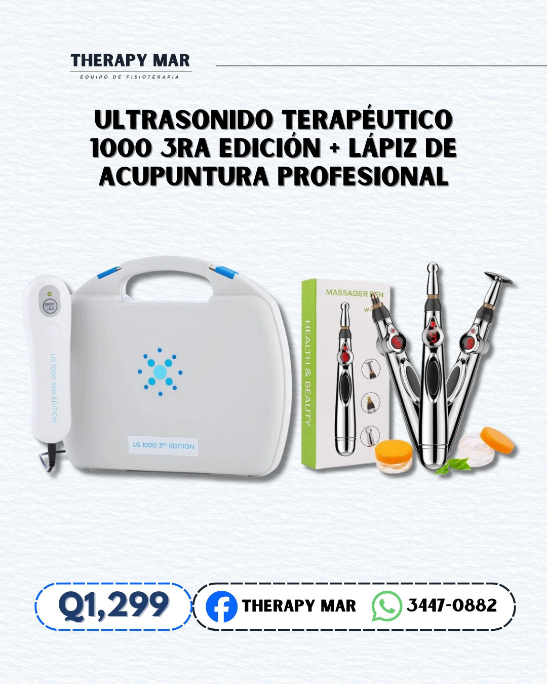 Ultrasonido terapéutico + lápiz de acupuntura