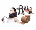Tracción cervical + rehabilitación de mano + vendaje tela de cebolla