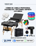 Camilla profesional plegable de 3 secciones